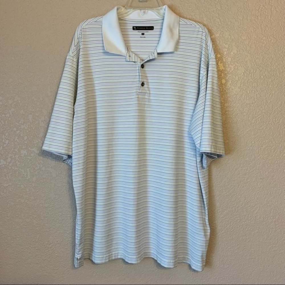 Pebble Beach Collared Golf Polo Shirt Size XXL